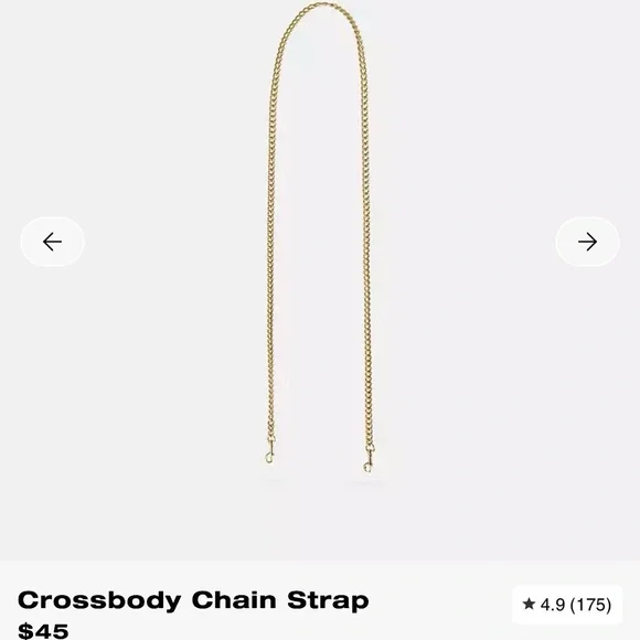 The Coach Originals Dinky 1974 Gold Chain Strap Shoulder Bag With Extra Strap - Picture 10 of 10